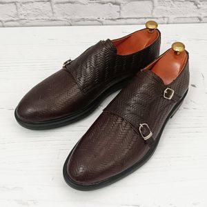 خرید آنلاین کفش مردانه مجلسی چرم طبیعی مدل آلفردو حصیری ترک