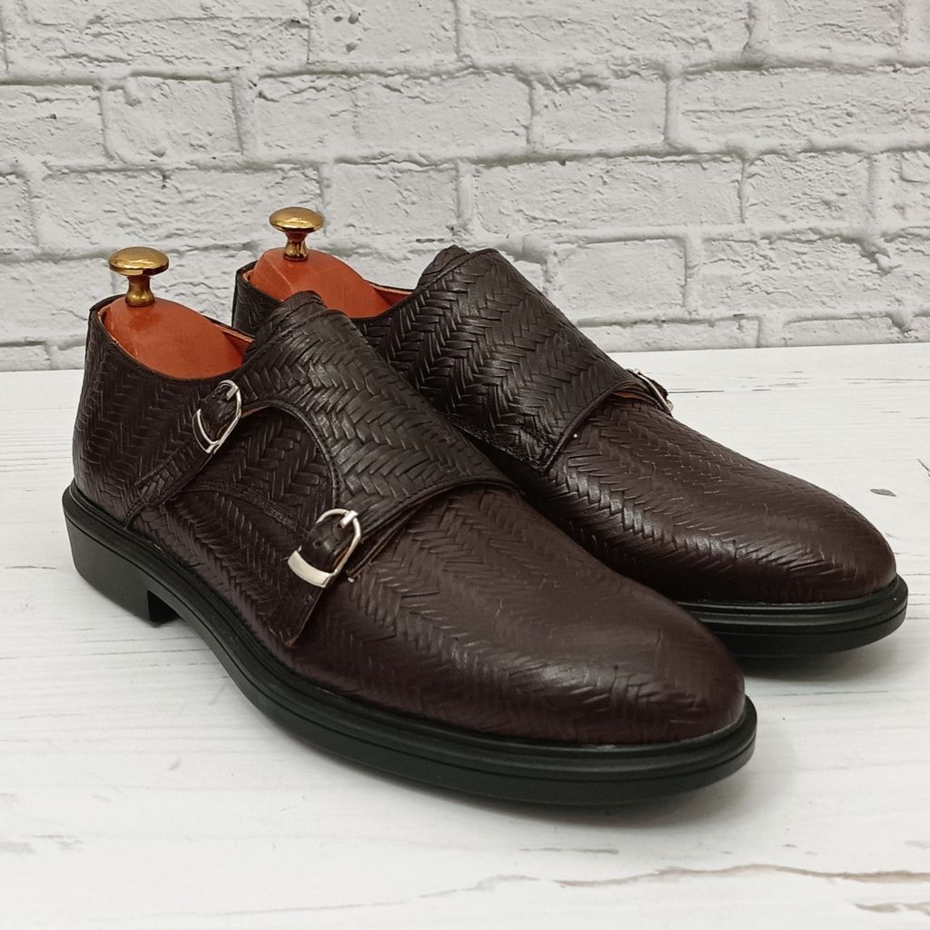 مشخصات کفش مردانه مجلسی چرم طبیعی مدل آلفردو حصیری ترک