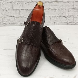 خرید انلاین کفش مردانه مجلسی چرم طبیعی مدل آلفردو حصیری ترک