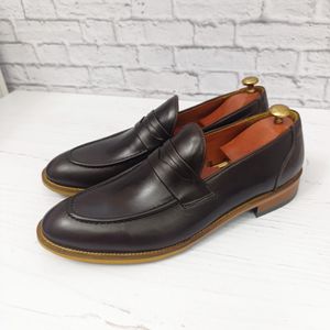 قیمت ارزان کفش مردانه  کالج چرم طبیعی دست دوز کاپری قهوه ای