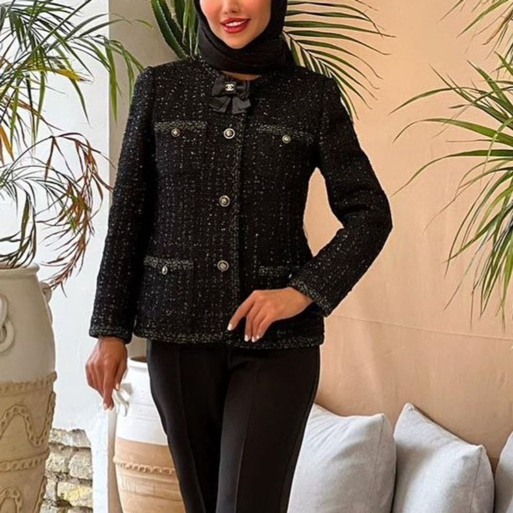 قیمت کت زنانه آستردار شانل مدل هانا
