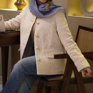 خرید اینترنتی کت زنانه آستردار شانل مدل رونیکا