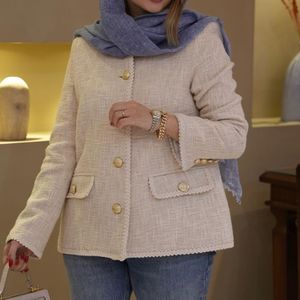 خرید اینترنتی کت زنانه آستردار شانل مدل رونیکا