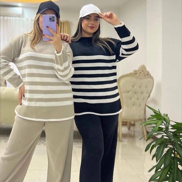 ست بافت پاییزه راه راه