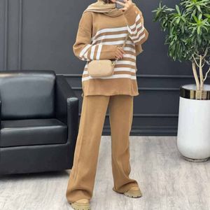 خرید آنلاین ست بافت پاییزه راه راه