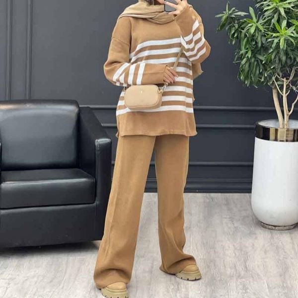 ست بافت پاییزه راه راه