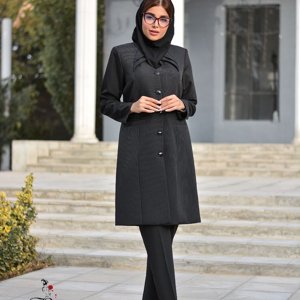 خرید اینترنتی مانتو شلوار اداری آستردار کلارا