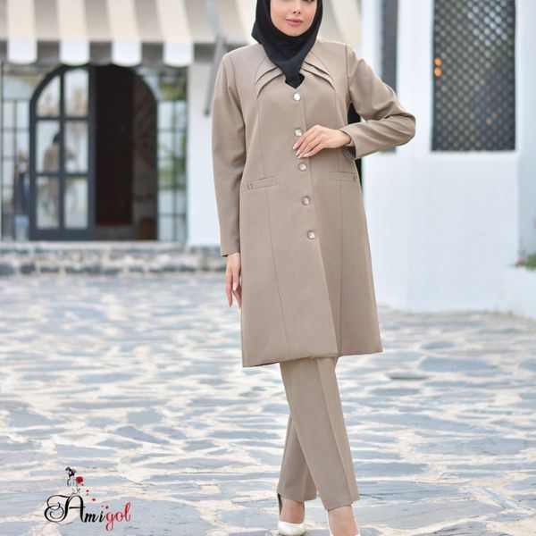 مانتو شلوار اداری آستردار کلارا