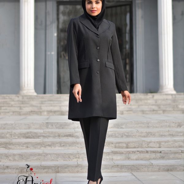 مانتو شلوار اداری آستردار روژان