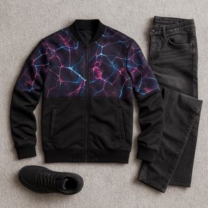 قیمت ارزان سوییشرت طرح رعدوبرق مردانه مدل L62