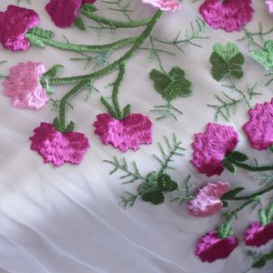 خرید اینترنتی پارچه تور گل‌دوزی