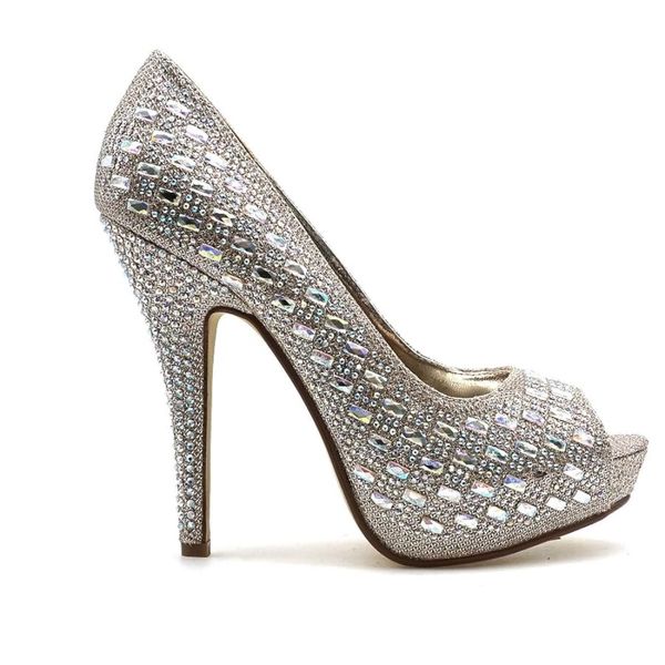 کفش مجلسی پاشنه دار نگینی زنانه