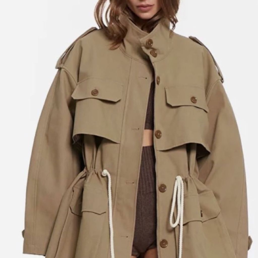 مشخصات کت کاپشنی کتان زنانه