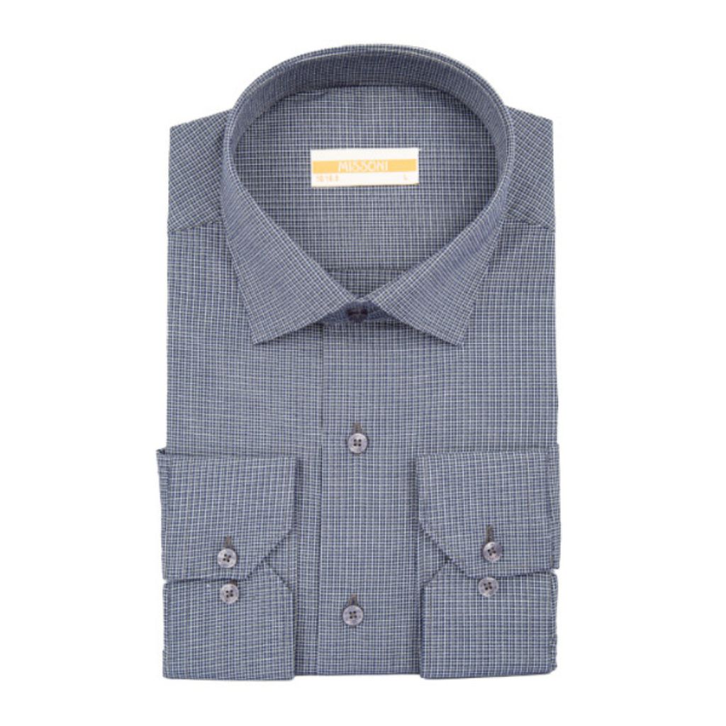 خرید انلاین پیراهن مردانه کروما رنگ سرمه ای کد 5246