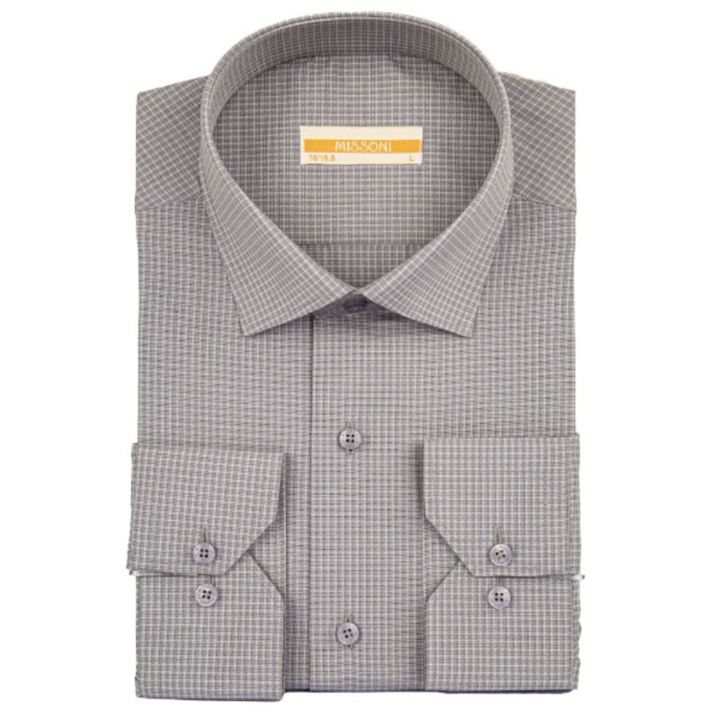 خرید آنلاین پیراهن مردانه کروما رنگ طوسی کد 5247