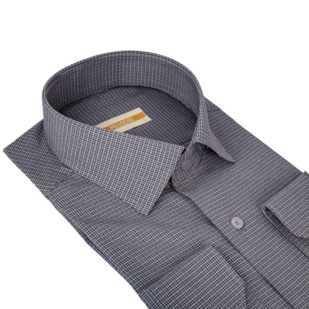 خرید آنلاین پیراهن مردانه کروما رنگ خاکستری کد 5248