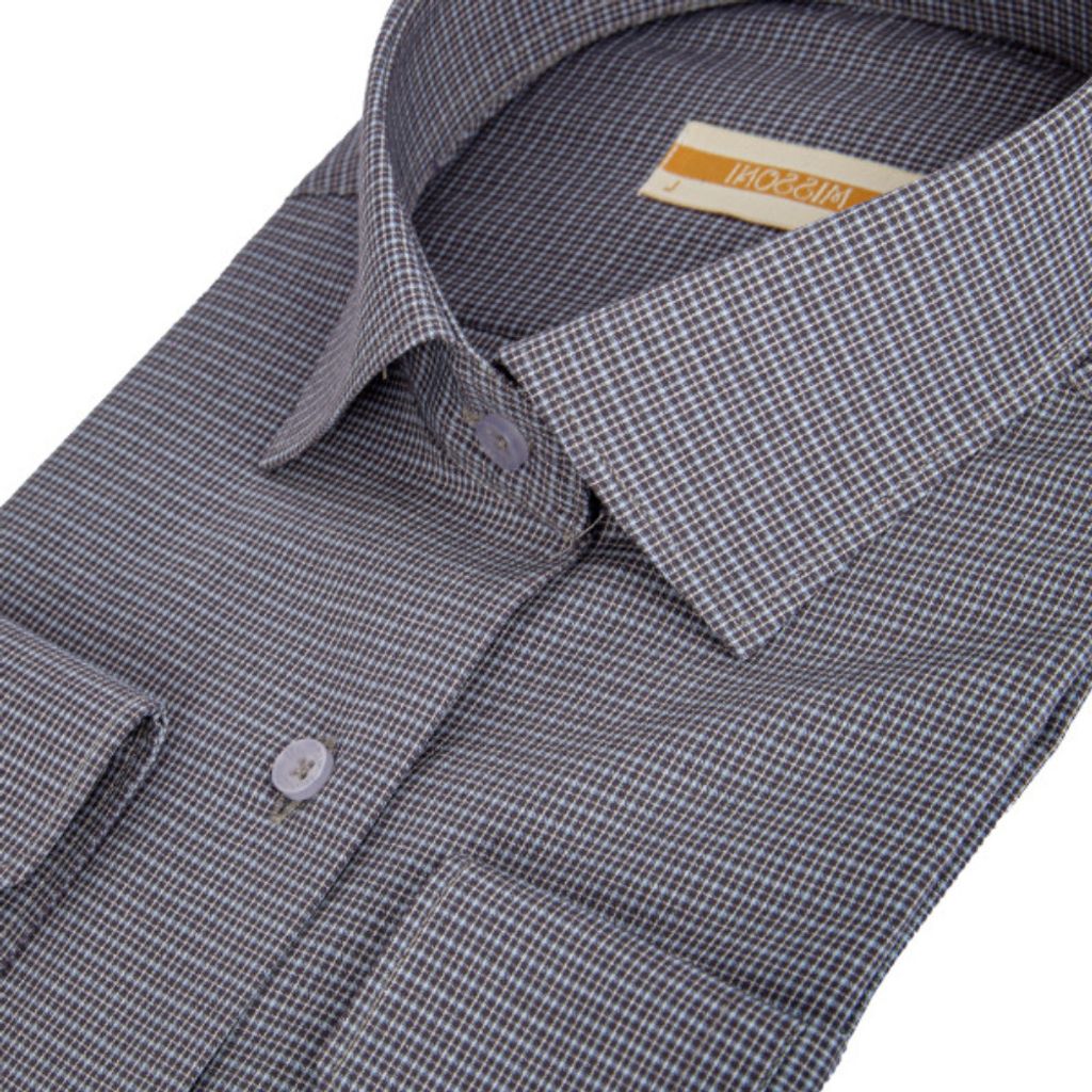 قیمت ارزان پیراهن مردانه کروما رنگ خاکستری کد 5248