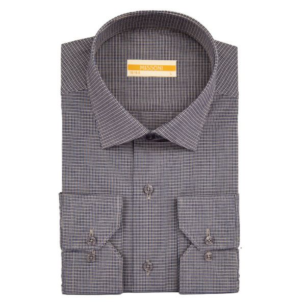 پیراهن مردانه کروما رنگ ذغالی کد 5248