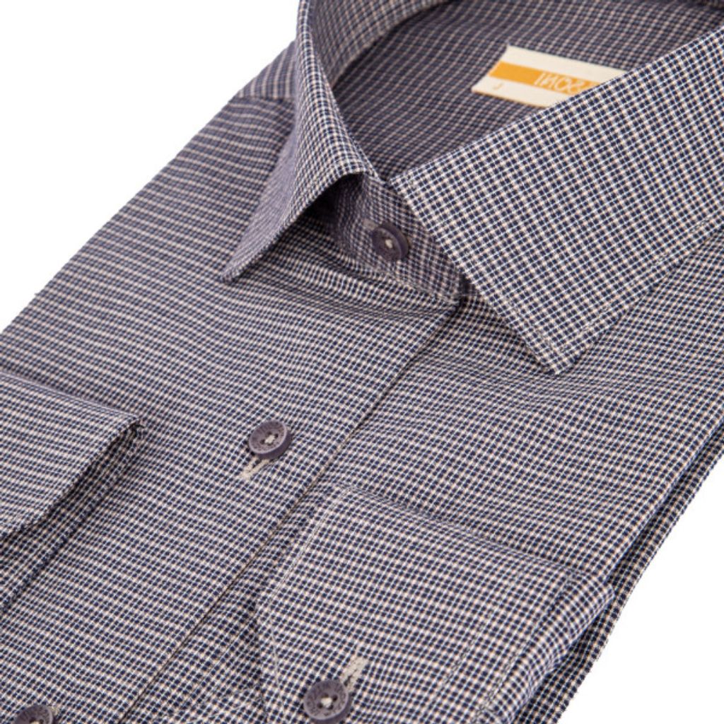 قیمت ارزان پیراهن مردانه کروما رنگ ذغالی کد 52486