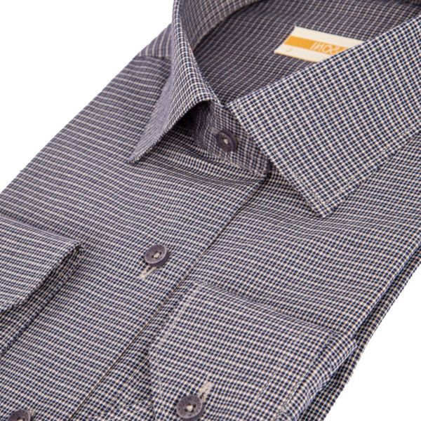 پیراهن مردانه کروما رنگ ذغالی کد 5248