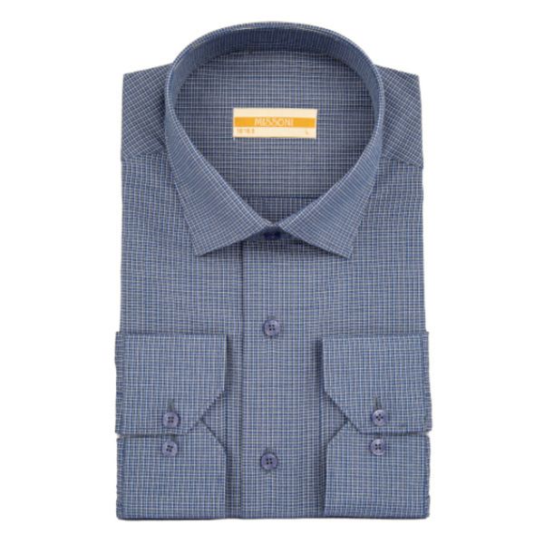 پیراهن مردانه کروما رنگ آبی کد 5249