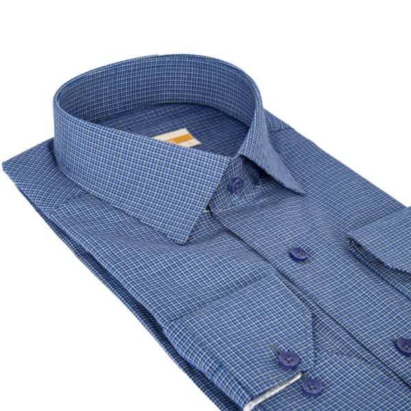 پیراهن مردانه کروما رنگ آبی کد 5249