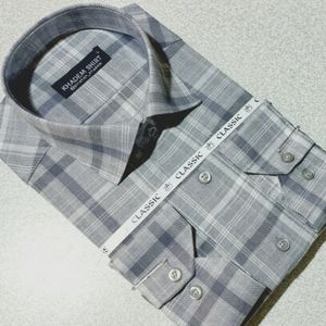 پیراهن تترون مردانه کلاسیک چهارخونه کد06