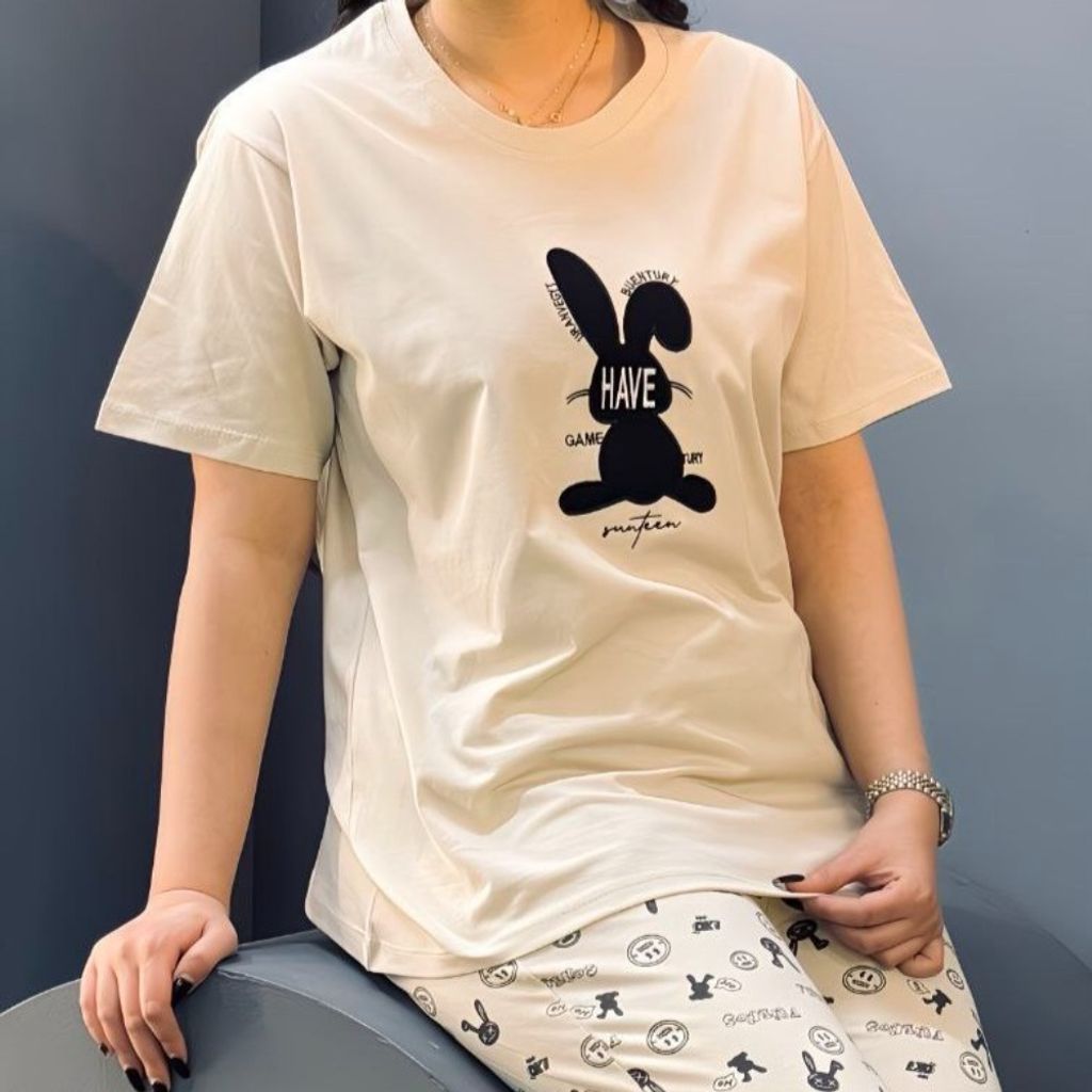 مشخصات ست تیشرت لانگ و شلوار خرگوش