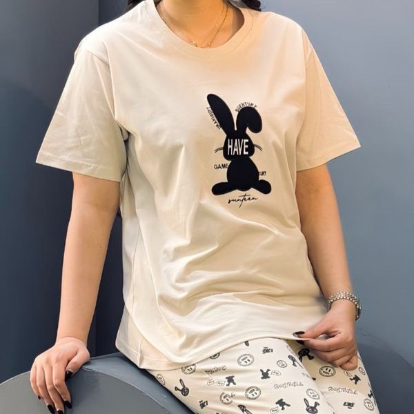 ست تیشرت لانگ و شلوار خرگوش