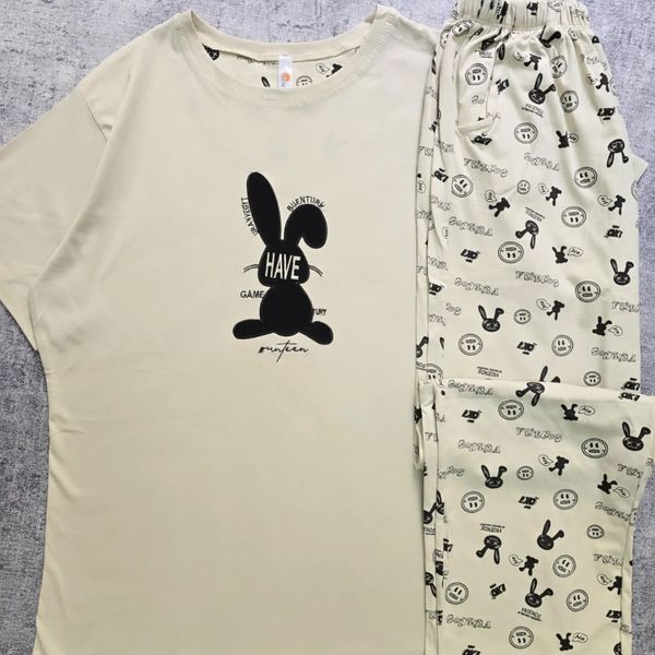 ست تیشرت لانگ و شلوار خرگوش