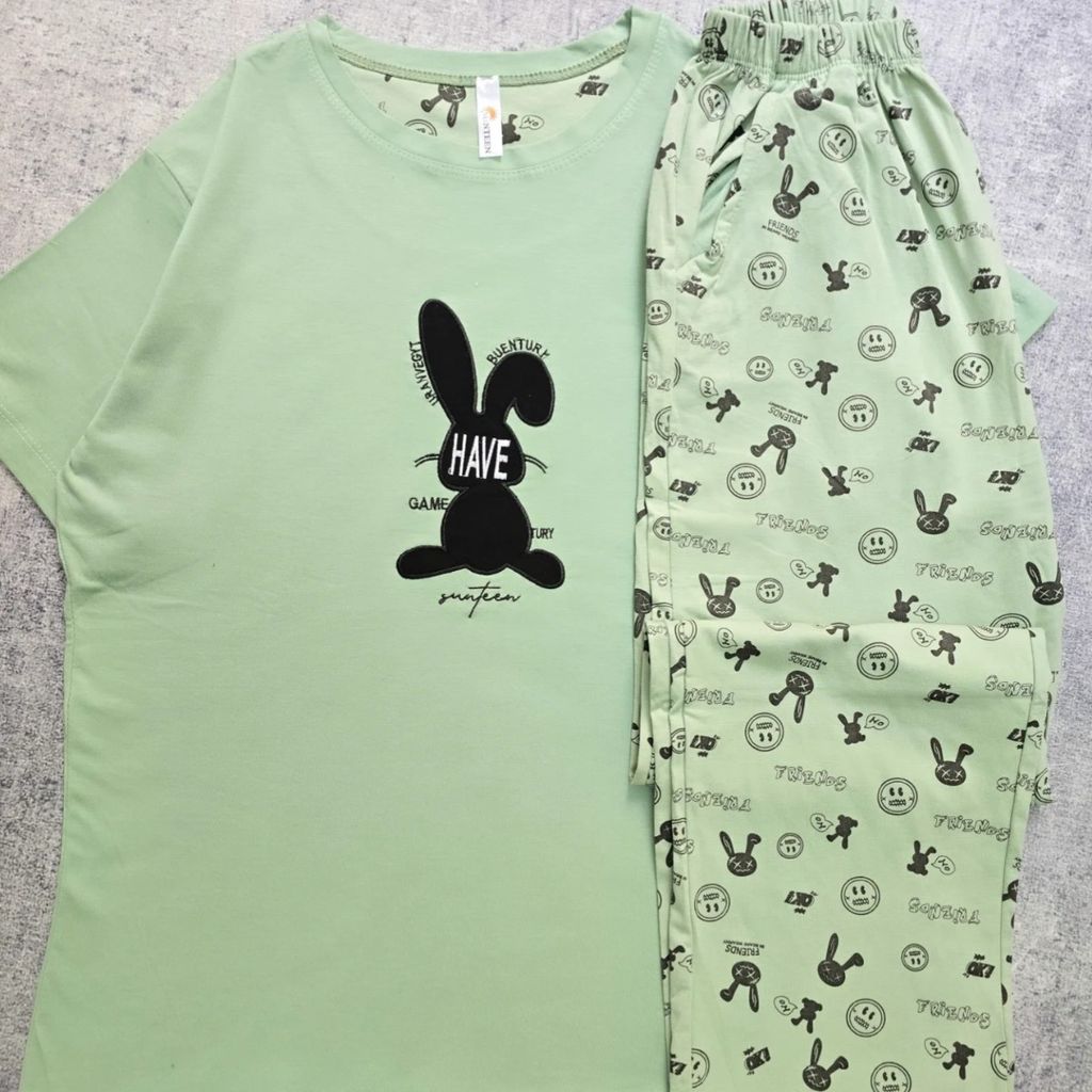 خرید انلاین ست تیشرت لانگ و شلوار خرگوش