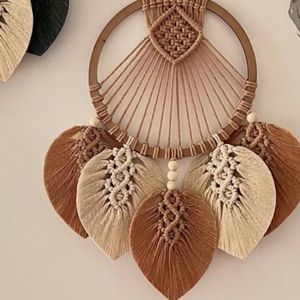 دیوار کوب برگ مکرومه بافی