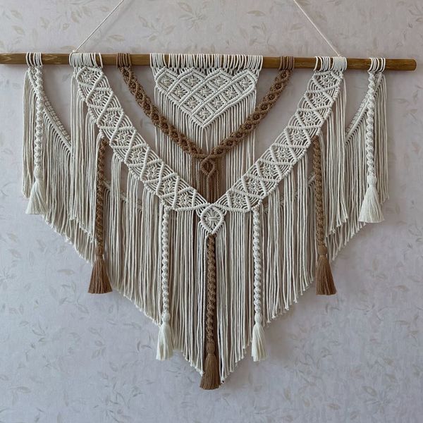 دیوار کوب فاخر مکرومه بافی بزرگ