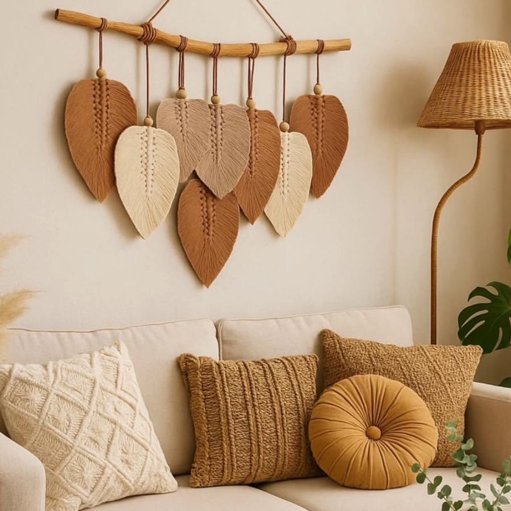 خرید آنلاین دیوار کوب‌برگ‌مکرومه بافی