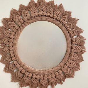 آیینه مکرومه بافی مدل خورشید