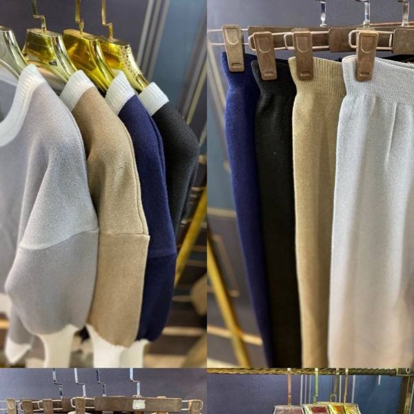 ست بافت استین کشی یقه گرد