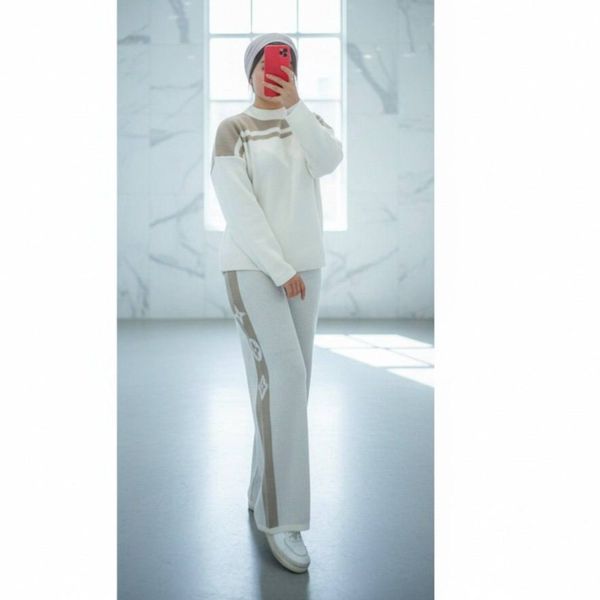 بلوز شلوار دور رنگ پایین ساده