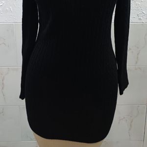 خرید اینترنتی بافت بلند یقه گرد زنانه مارپیچ