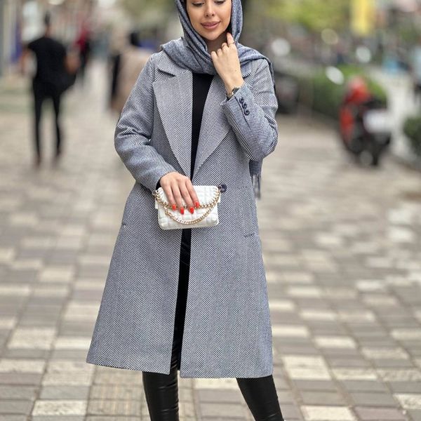 پالتو جناغی استر دار یقه انگلیسی