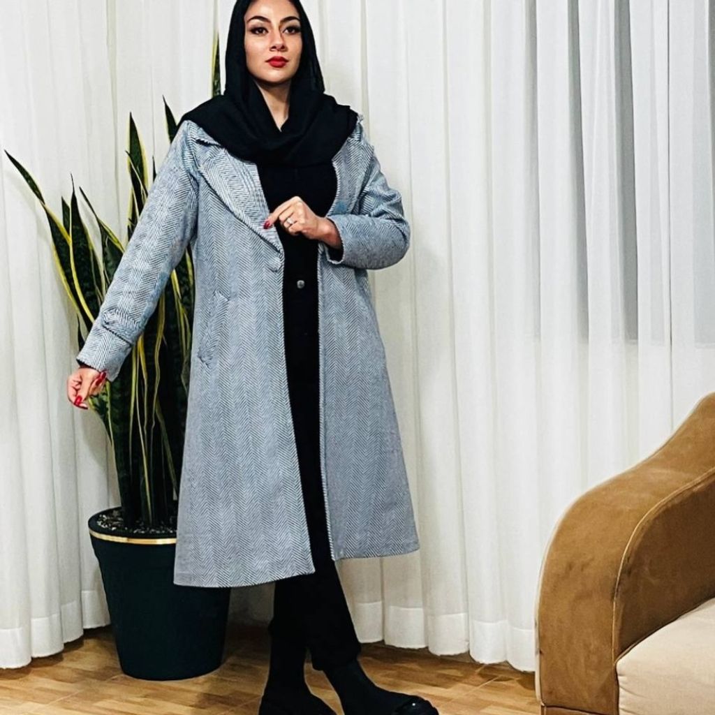 فروش اینترنتی پالتو جناغی استر دار یقه انگلیسی