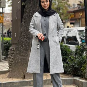 خرید انلاین پالتو جناغی استر دار یقه انگلیسی