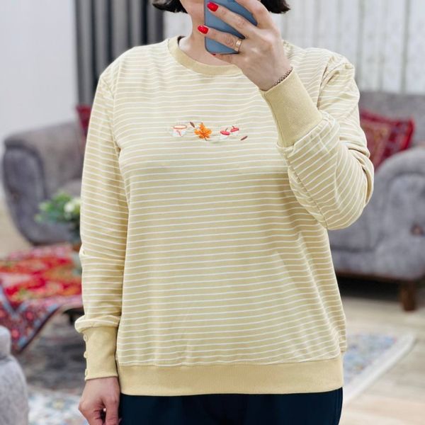 بلوز دورس راه راه زنانه و دخترانه فری سایز