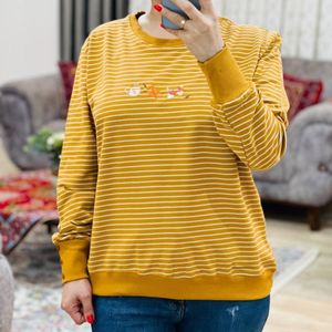 خرید اینترنتی بلوز دورس راه راه زنانه و دخترانه فری سایز