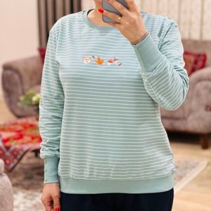 خرید انلاین بلوز دورس راه راه زنانه و دخترانه فری سایز