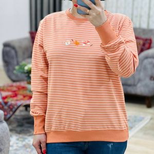 خرید اینترنتی بلوز دورس راه راه زنانه و دخترانه فری سایز