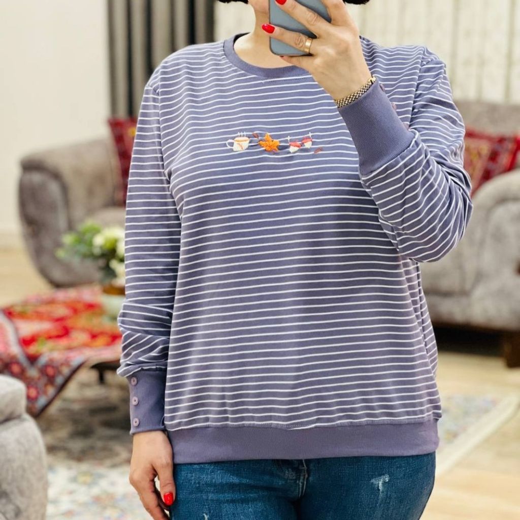 قیمت بلوز دورس راه راه زنانه و دخترانه فری سایز