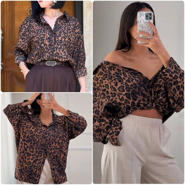 شومیز مجلسی زنانه طرح پلنگی