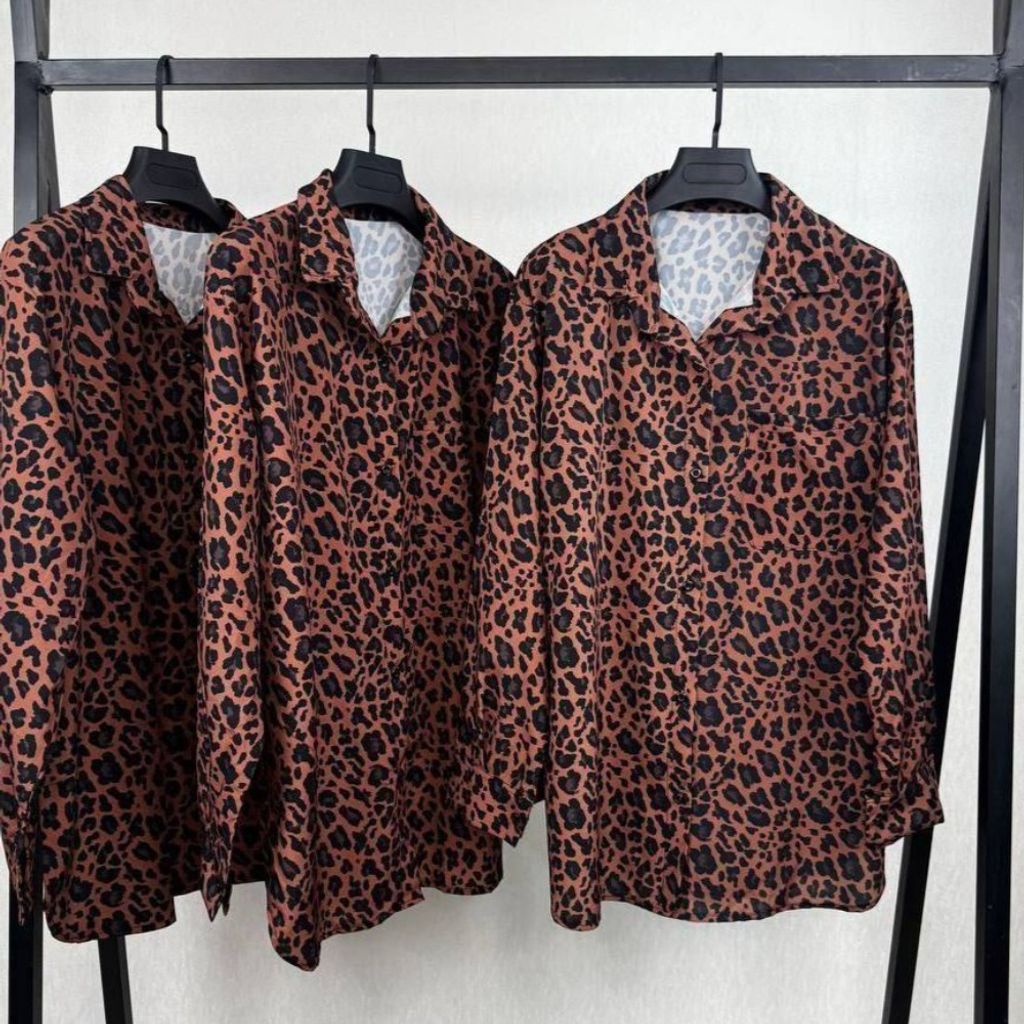 خرید آنلاین شومیز مجلسی زنانه طرح پلنگی