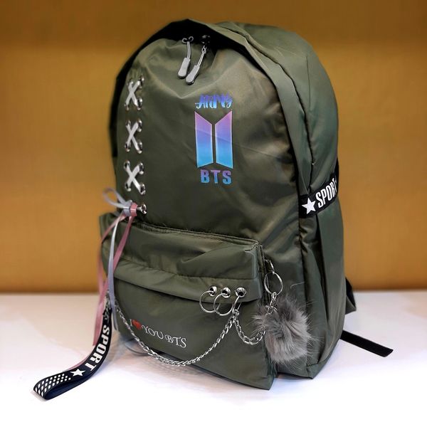 کوله پشتی طرحدار رنگ سبز