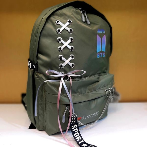 کوله پشتی طرحدار رنگ سبز